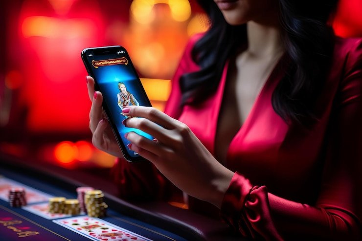 Antarmuka permainan Ikan Jackpot dengan ikan-ikan berwarna-warni dan kontrol penembakan di layar sentuh